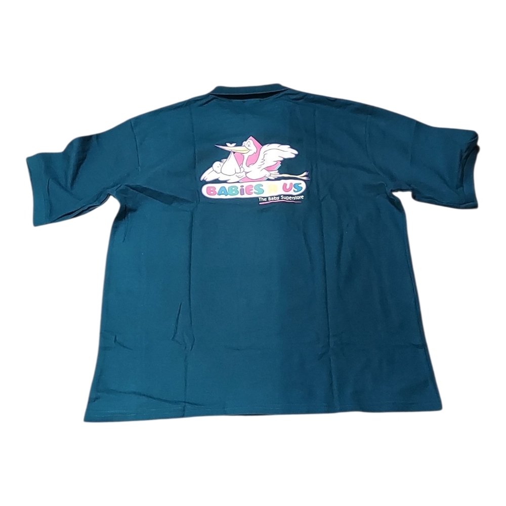 Vintage Deadstock Babies R Us Employee Staff Polo Shirt Old New Stock Medium XL